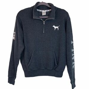 PINK by Victoria's Secret Dark Gray Quarter Zip Sweater 🩶